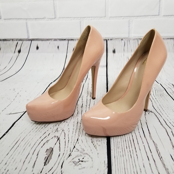 Shoes - NEW (NWOB) Nude/Blush Patent Leather Platforms